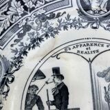 4 assiettes parlantes Vieillard XIXeme
