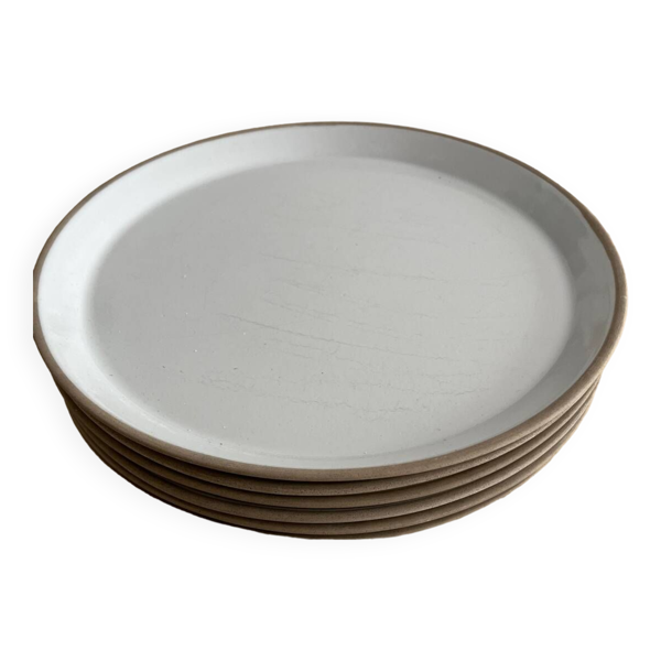 Lot de 6 assiettes en grès