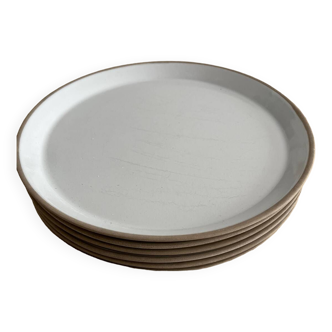 Set of 6 stoneware plates