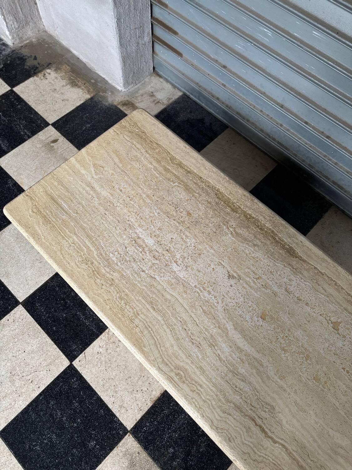 Vintage travertine coffee table