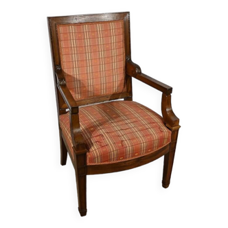 Fauteuil en Acajou Massif, époque Directoire – Début XIXe