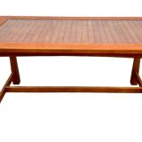 Exotic glass and solid wood table in Thailand