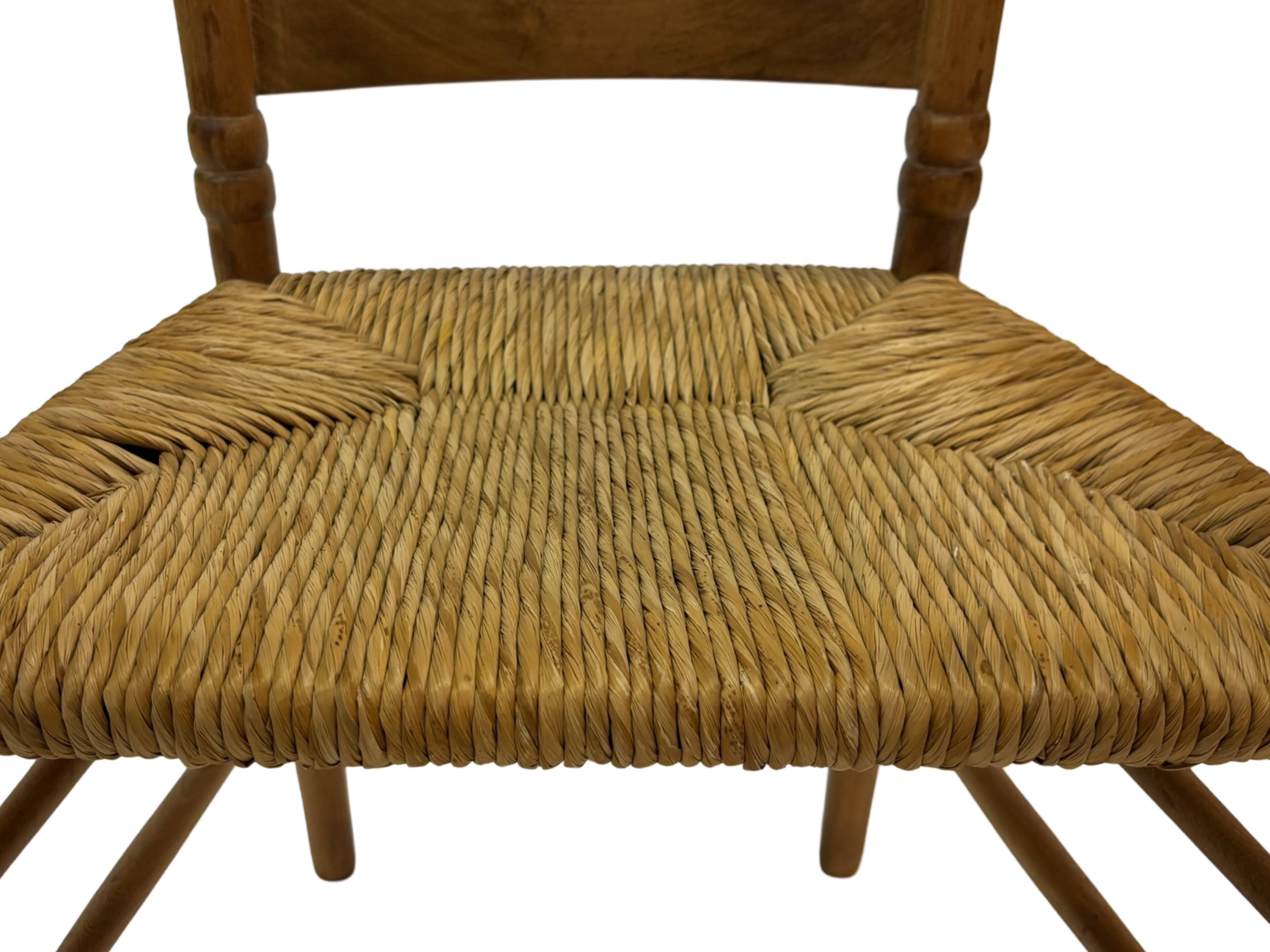 Art Deco chair minimalist oak wicker minimalist design