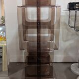 Smoked plexiglass bookshelf