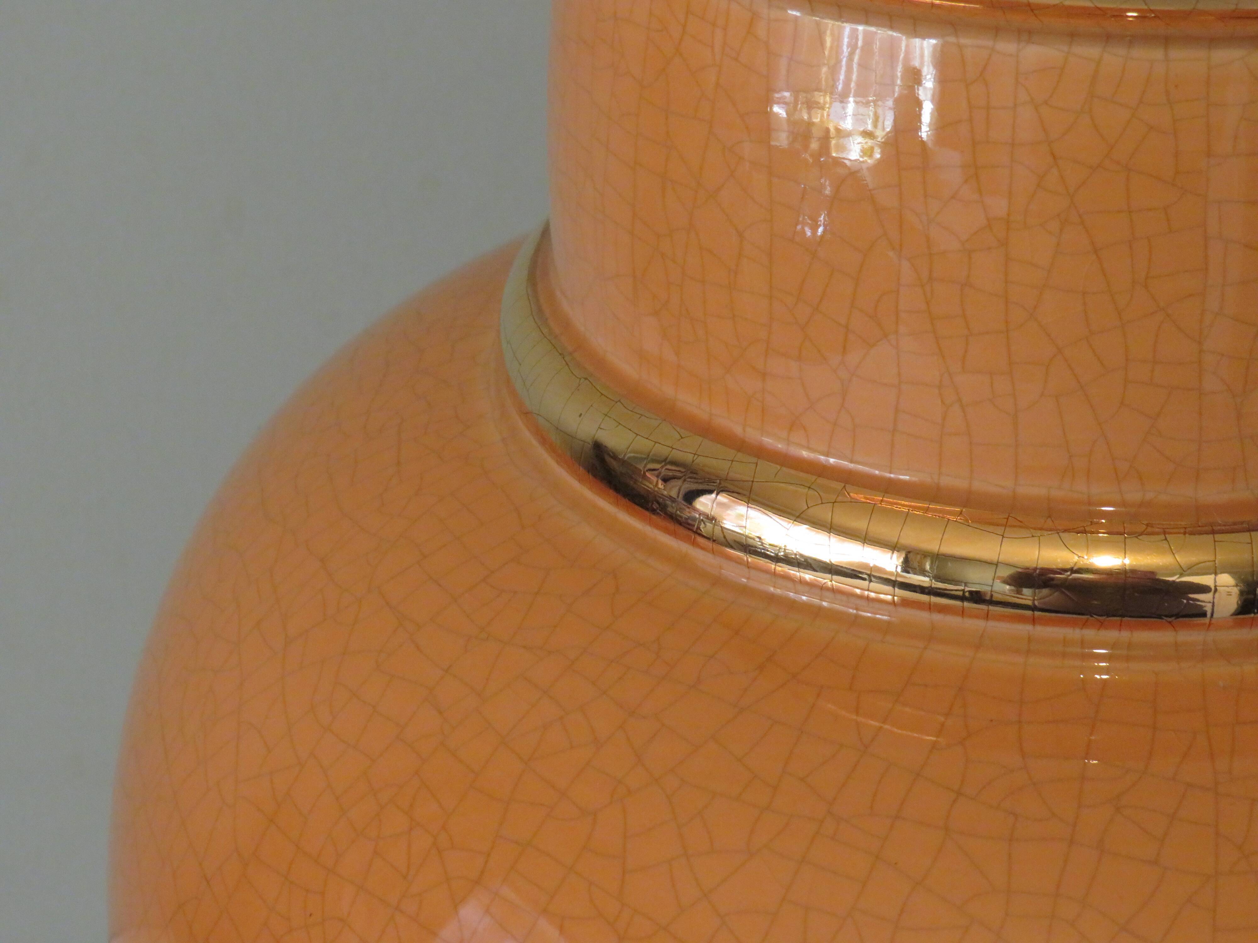 Grande Vintage Louis Drimmer ceramic table lamp, France 1970