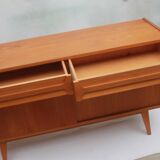 1950s sideboard in cherrywood with sliding doors