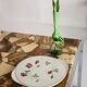 Assiette décorative Rose vintage du milieu du siècle, Allemagne, années 1970