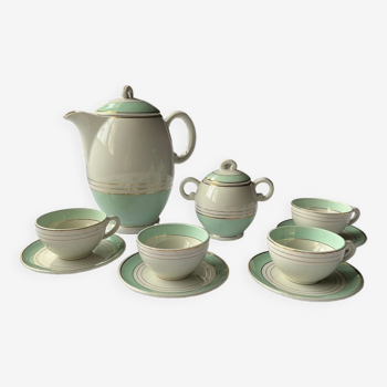 Porcelain coffee set, Luneville faiencerie, Regency model