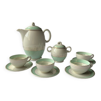 Service à café en porcelaine, faiencerie de Luneville, modèle Régence