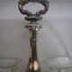 Crystal and silver-plated metal salt cellar