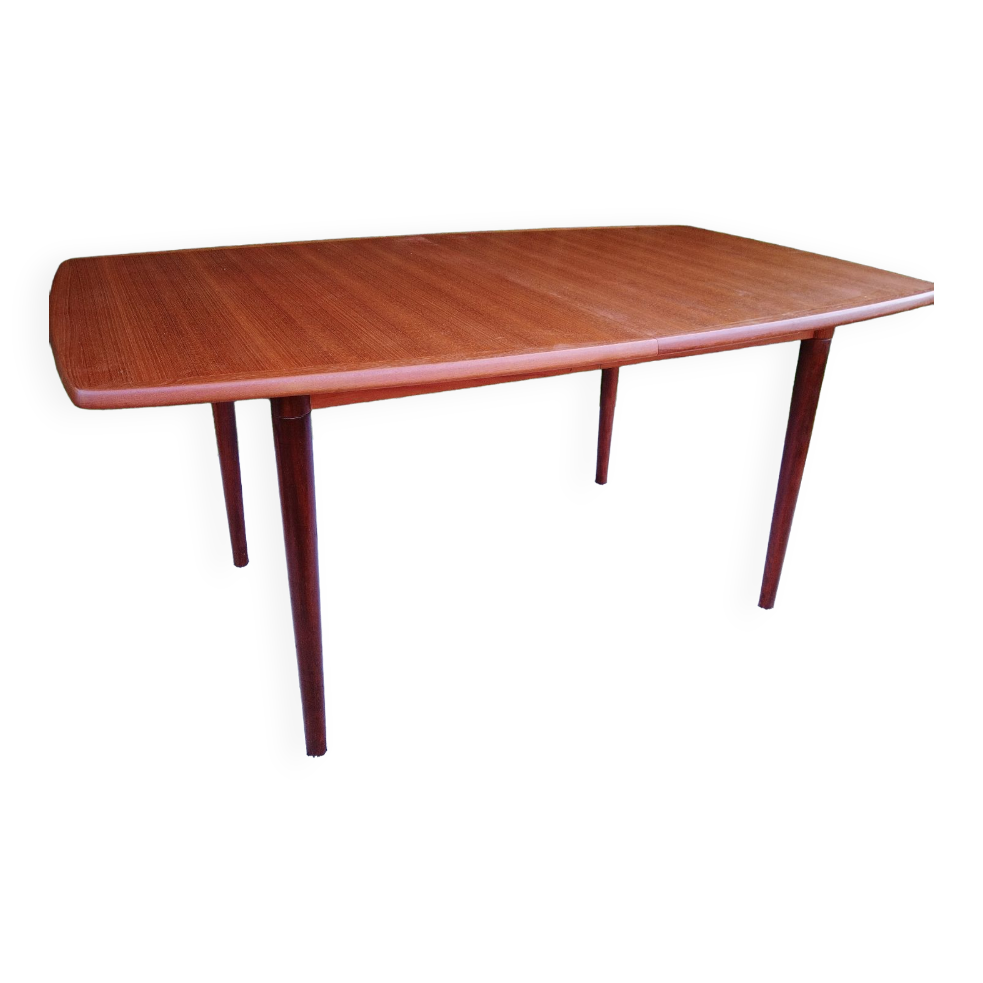 Table à manger scandinave en teck par Aalf Aarseth pour Gustav Bahus