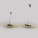 Large Vintage Czechoslovakian Opaline Glass Pendant Lights, 1970s, Set of 2