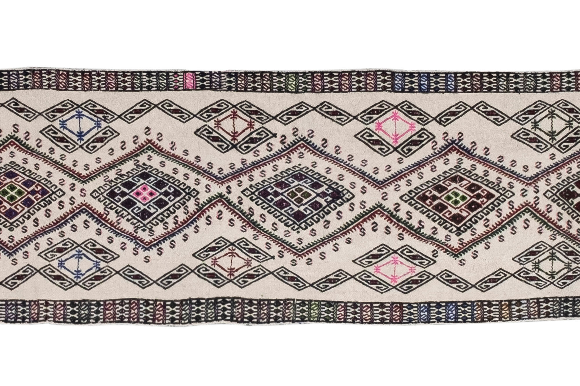 Vintage Turkish Jajim Kilim Runner Rug, 1970s 55 x 480 cm