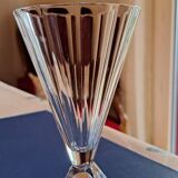 9 crystal d'arques wine glasses pyramid model designer Jacques Durand 80s