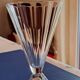 9 crystal d'arques wine glasses pyramid model designer Jacques Durand 80s
