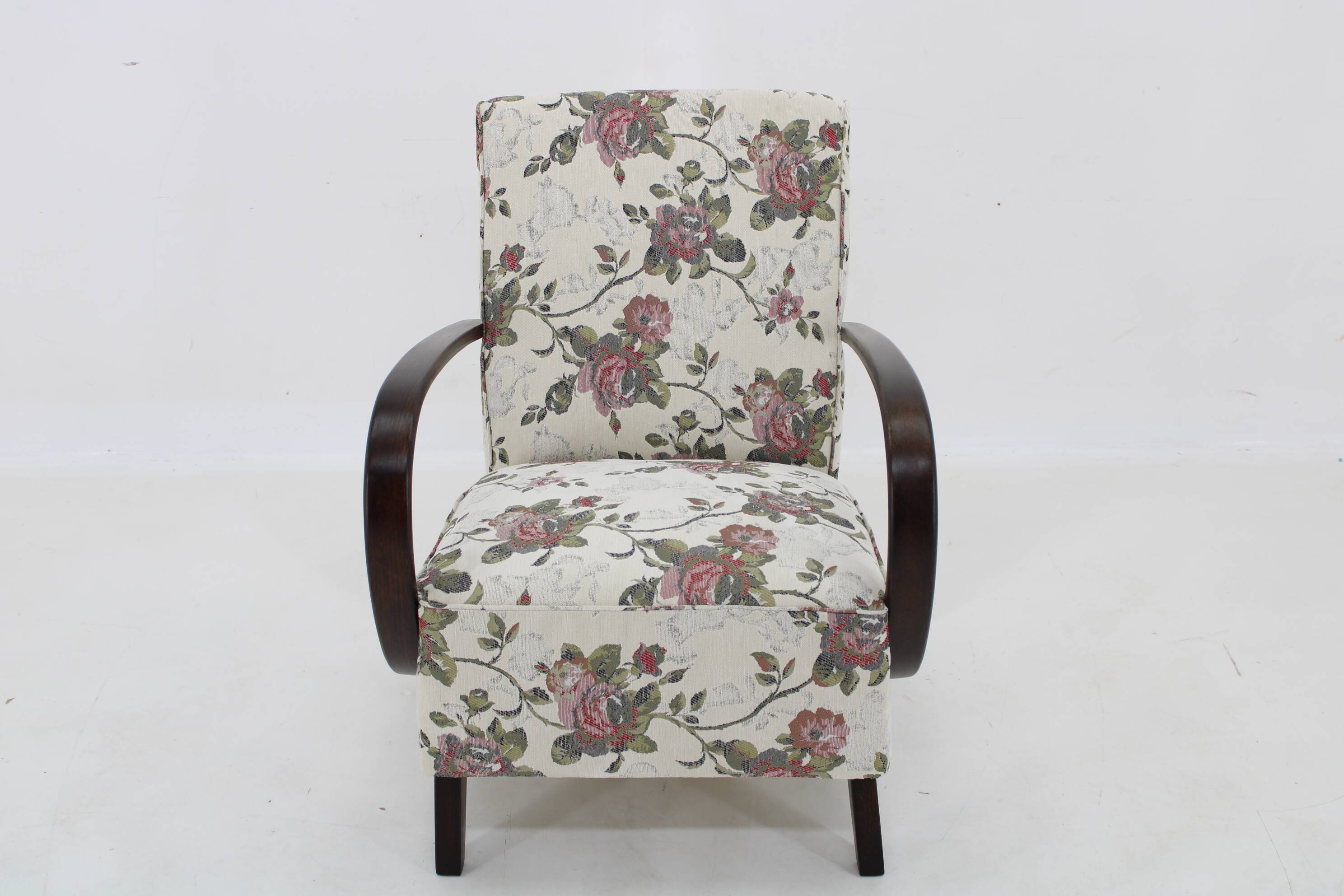 1950s Jindrich Halabala Restored Gobelin Armchair, Czechoslovakia