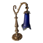 Large authentic art nouveau bronze tulip lamp signed art de france 55x30