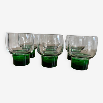 Lot de 6 verres Luminarc à pied vert