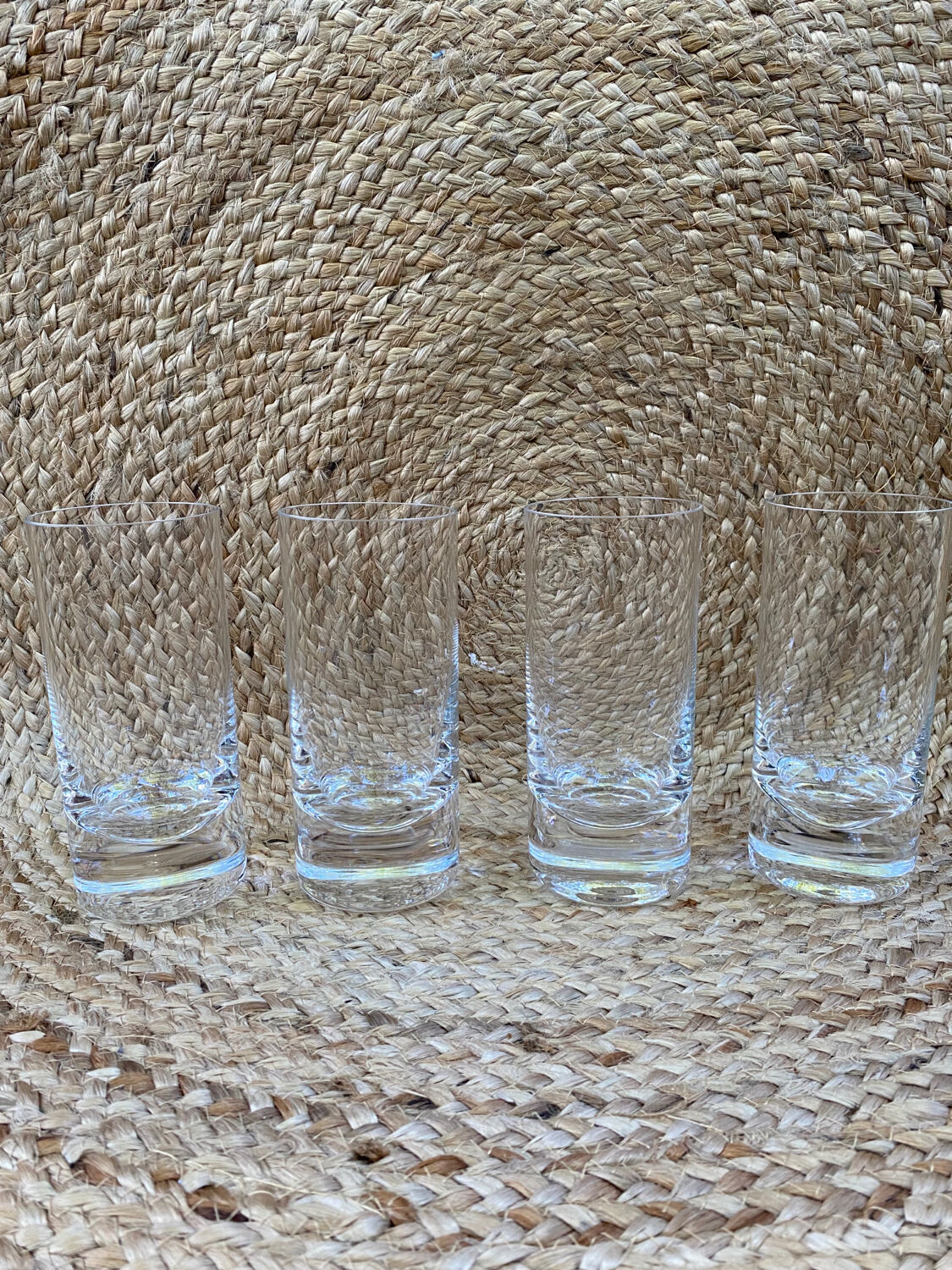 Set of 4 crystal tumbler glasses, Moser