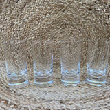 Set of 4 crystal tumbler glasses, Moser