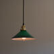 Hanging lamp in green opaline glass