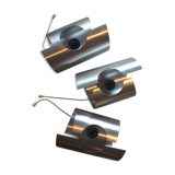 Brushed aluminum wall lamps in the 70