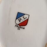 Lean fat sausage in Limoges porcelain