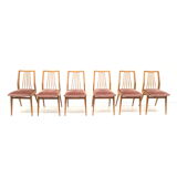 Set of 6 vintage chairs velvet upholstery made in the 60s