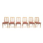 Set of 6 vintage chairs velvet upholstery made in the 60s