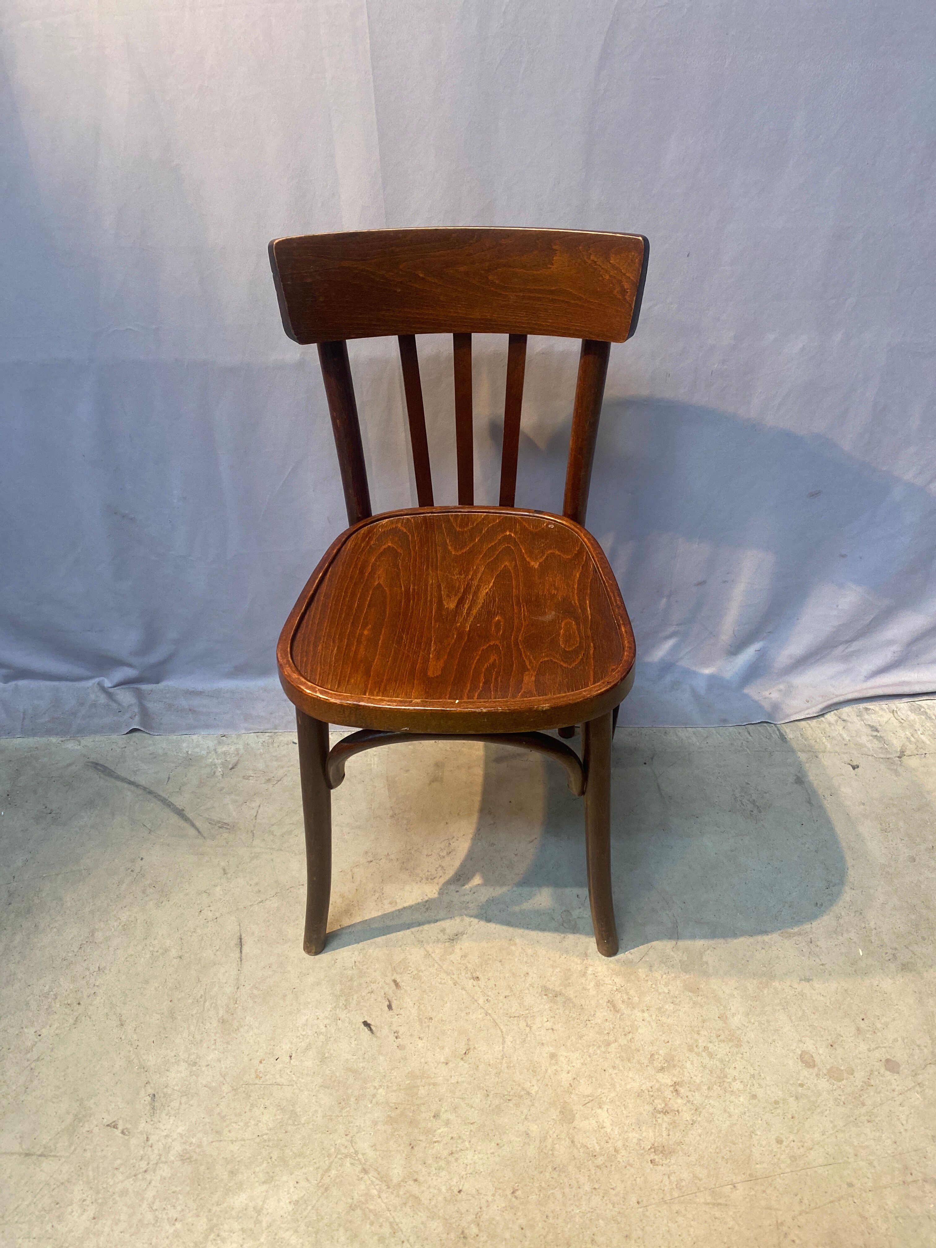 Set of 5 wooden bar chairs