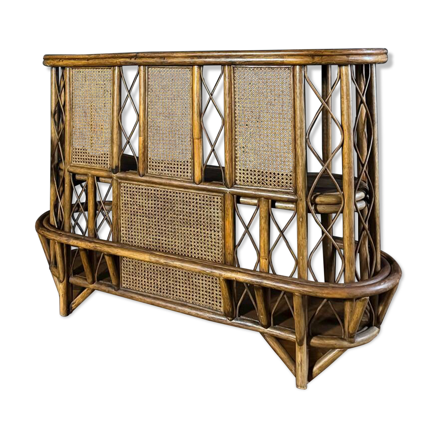 Rattan And Canework Bar From The 1970s - 20th