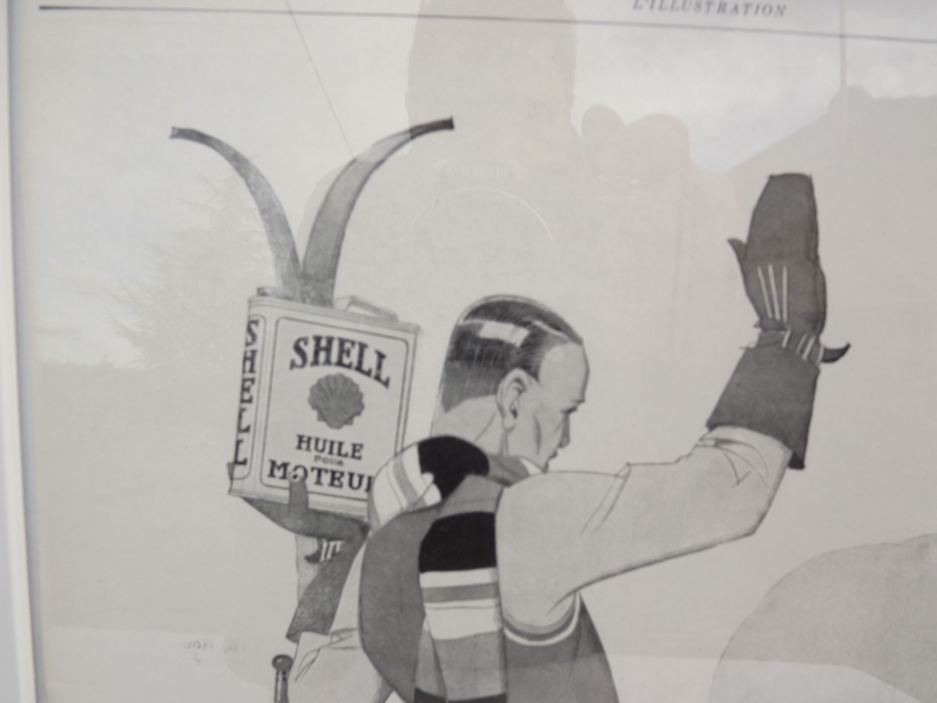 1929 Shell Paper Pub Poster by René Vincent