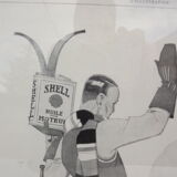 1929 Shell Paper Pub Poster by René Vincent