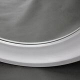 Miroir rond en aluminium, Italie années 1970