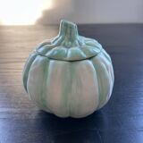 Pumpkin sugar bowl in slip