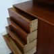 Teak 1960s sideboard with bookcase upright back panel, Danish 60s