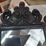 Beveled mirror and carved wood XIX th 27x45cm