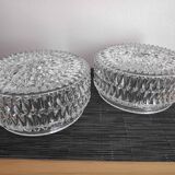 Pair of 2 glass globes from the 70s