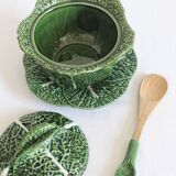 Cabbage tureen in vintage slip