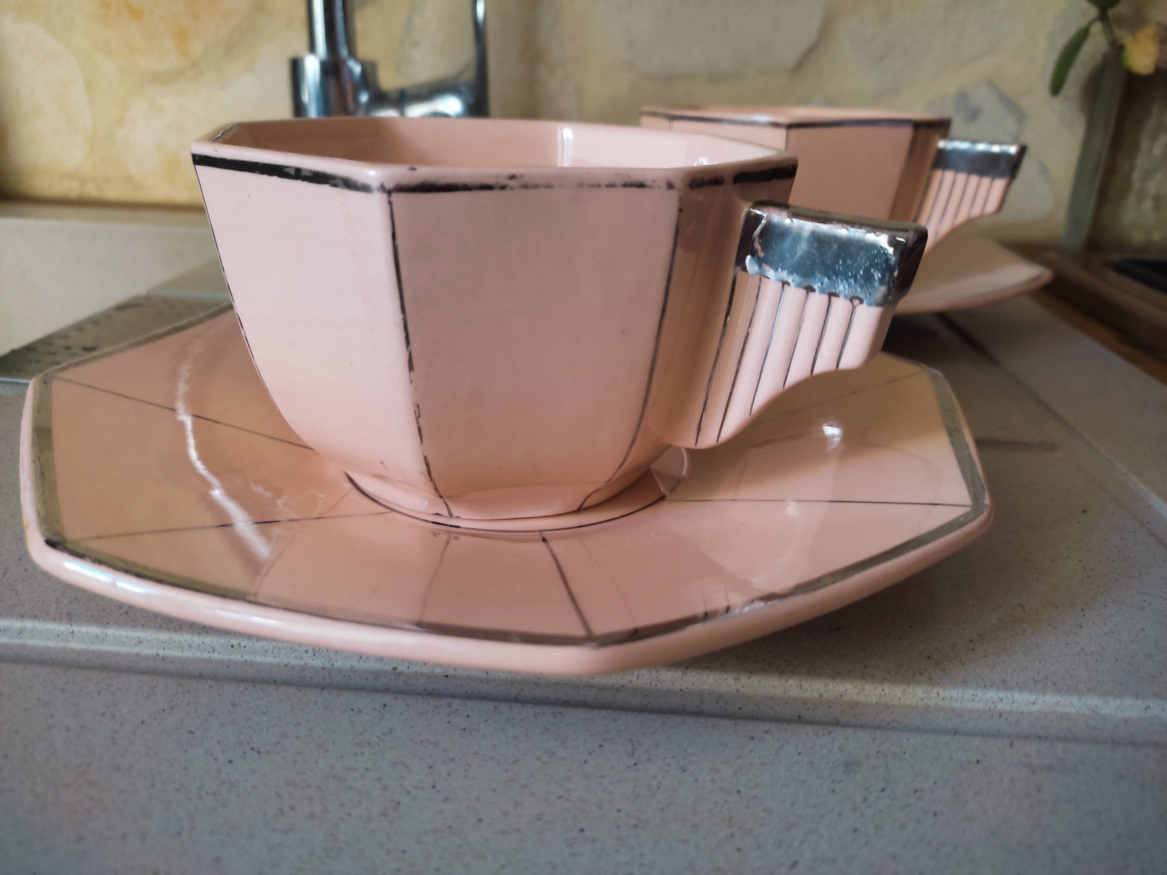 Duo de tasses petit-déjeuner Longwy