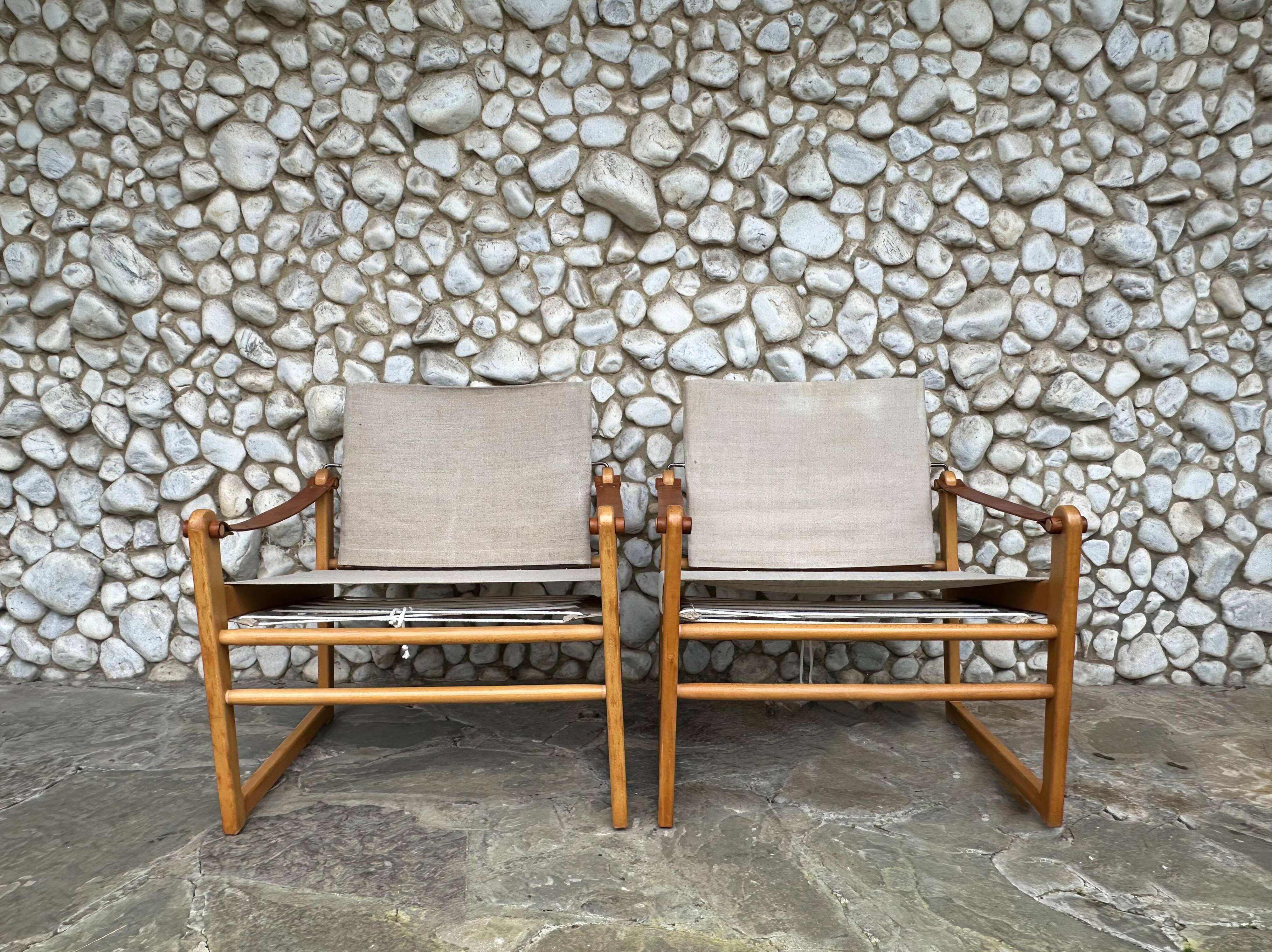Pair of Safari Cikada armchairs by Bengt Ruda for IKEA, Sweden, 1970.