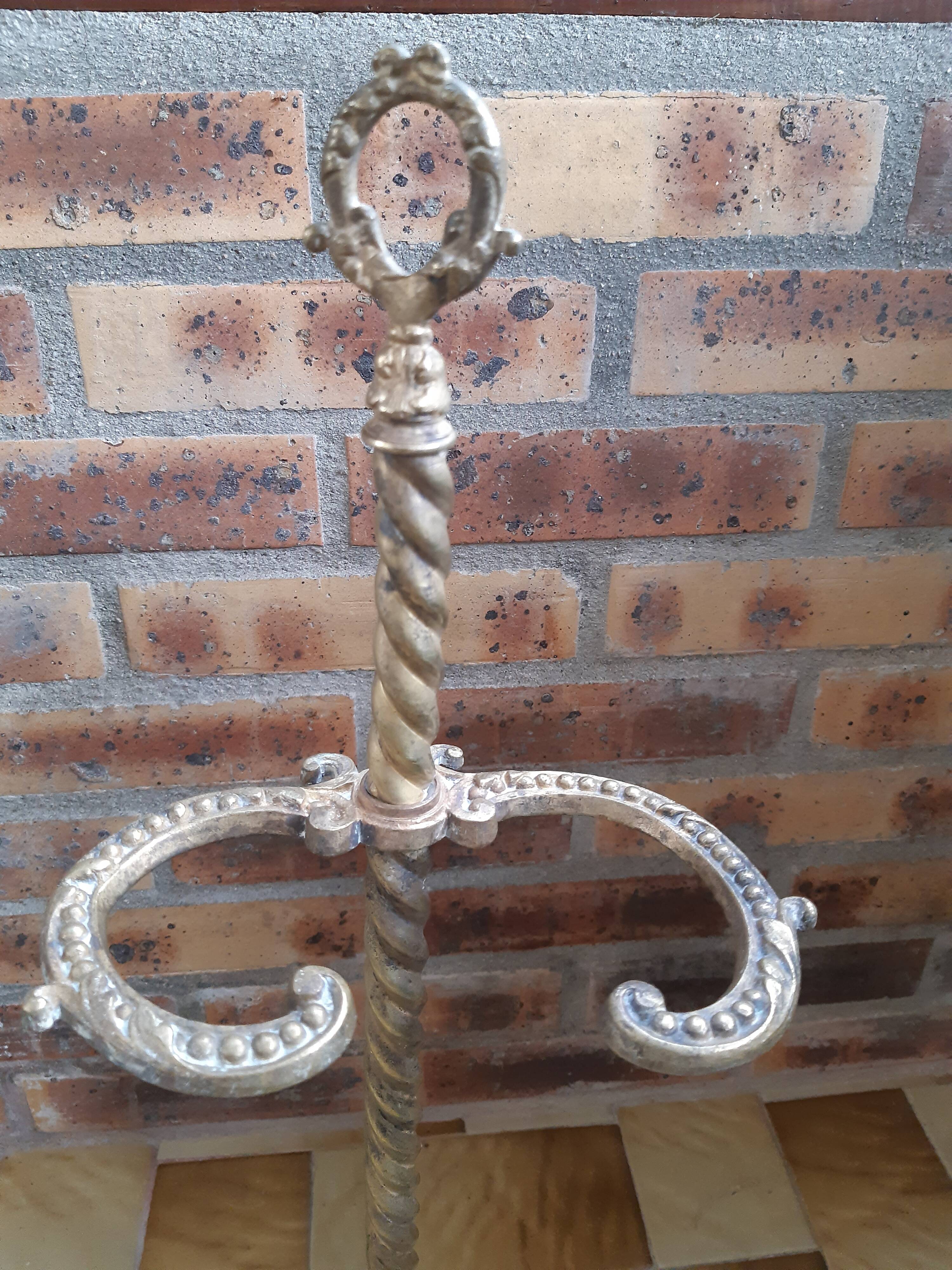 Brass fireplace servant