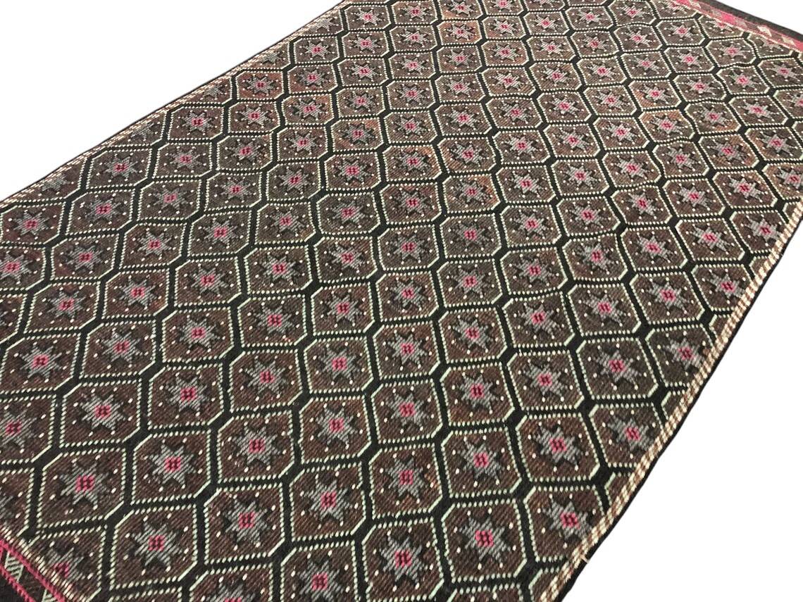 Geometric Wool Anatolian Kilim