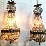 Pair of 1-Light Hot Air Balloon Chandeliers