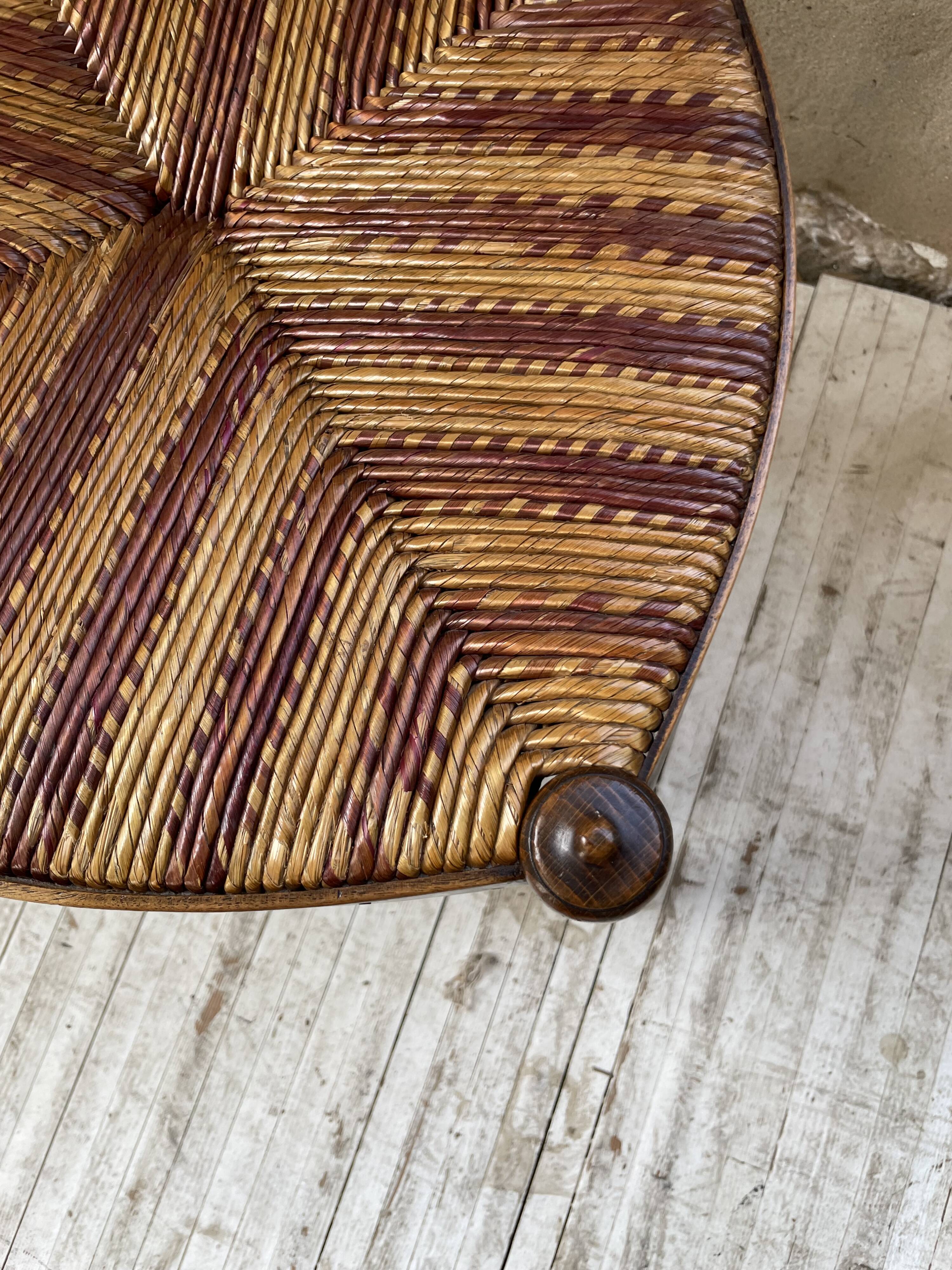 Set of rustic Provençal mulched chairs