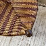 Set of rustic Provençal mulched chairs