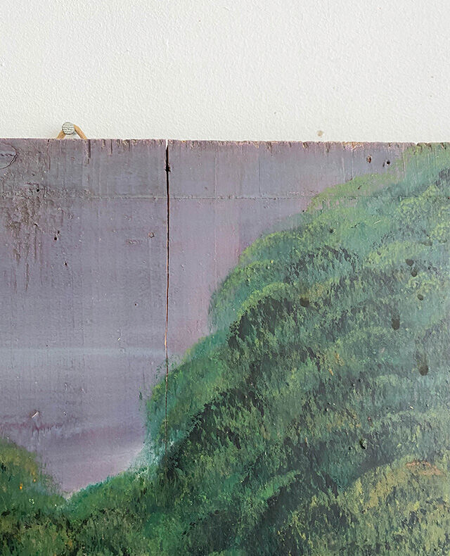 Oil painting on wood