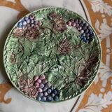 Slush Cake Dish Serving Tart Vine Leaves Grape Patterns