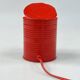Vintage Red Tin Can Lamp, Ad Van Berlo, Vrieland Design, 1980s