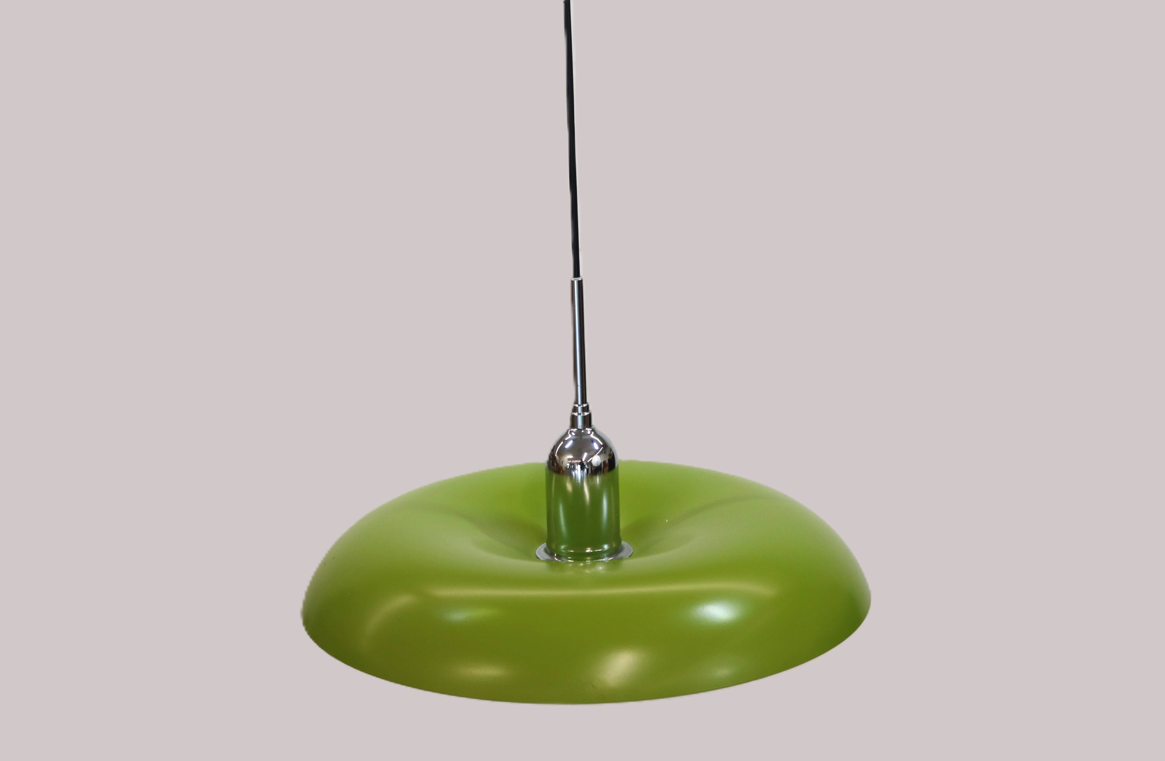 Vintage lime green Piet Hein RA-400 Pendant Lamp: Danish Modern Lighting -